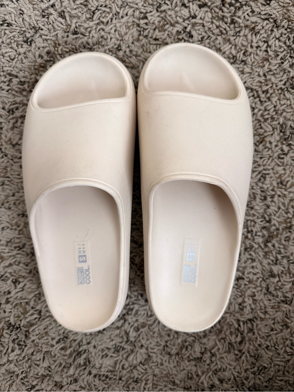 Minimalist Cream Slide Sandals for Women